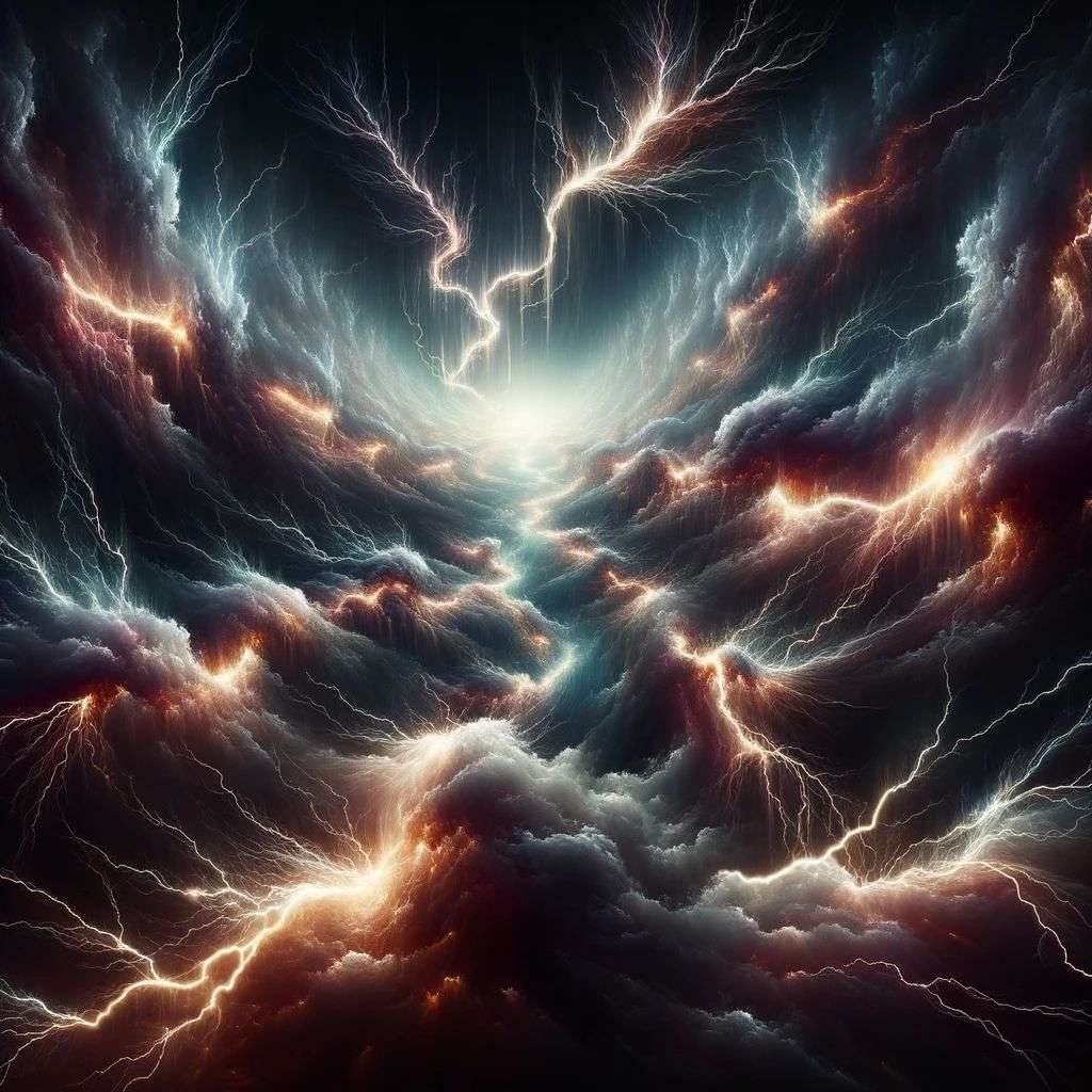 a representation of anxiety, digital art, glowing